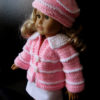 Stripy Cardigan & Hat 18" doll Knitting Kit - Image 4