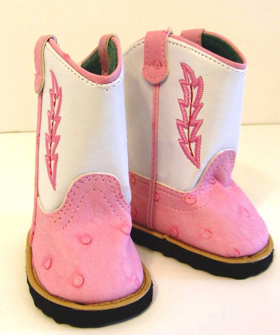 18 Inch Doll Shoes Pink Cowgirl Boots Fits American Girl Dolls