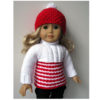 White & Red Ski pullover outfit Knitting Kit - Image 9