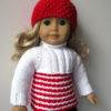 White & Red Ski pullover outfit Knitting Kit - Image 3