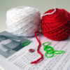 White & Red Ski pullover outfit Knitting Kit - Image 2