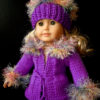 Purple Rain Jacket & Hat 18" doll Knitting Kit - Image 3