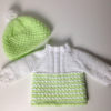 White & Mint Ski pullover outfit Knitting Kit - Image 6