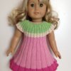 FLOWER dress Knitting Pattern fits 18" doll (059) - Image 7