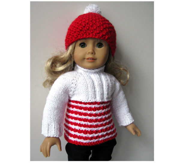 WHITE & Color Ski Set Knitting Pattern