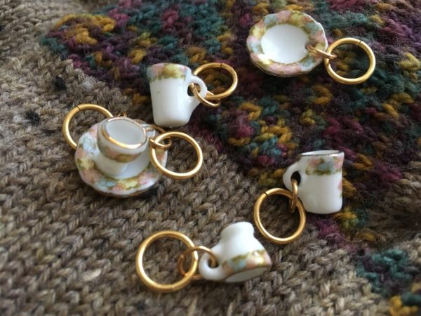 Gilded Porcelain Knitting markers