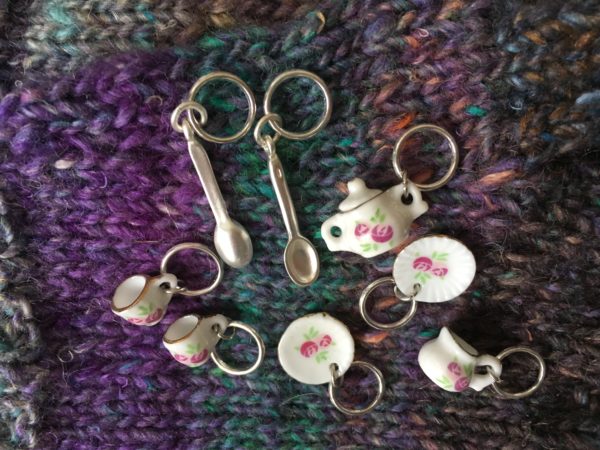 Flower Porcelain snag free Knitting markers