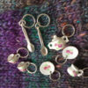 Flower Porcelain snag free Knitting markers - Image 3