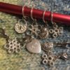 8 silver tone LOVE & TRUST snag free Knitting markers - Image 3
