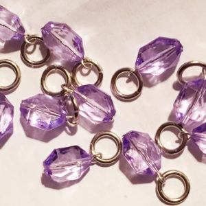 10 Lavender Jewels Knitting markers