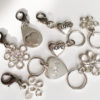 8 silver tone LOVE & HOPE snag free Knitting markers - Image 4