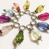 10 Rainbow Jewels Knitting markers OOAK - Image 4