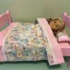 PINK bed & Bedding set for 18" doll "Paris 1" - Image 6
