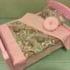 PINK bed & Bedding set for 18" doll "Paisley 3&4" - Image 2