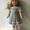 Pleated Cotton Dress 18" doll size (Grey) with BONUS markers - Image 3