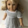 Pleated Cotton Dress 18" doll size (Grey) with BONUS markers - Image 5