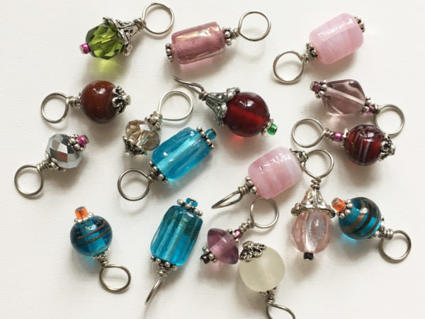 Kaleidoscope glass huge stitch marker Set