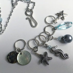 Under The Sea Knitting stitch markers & Necklace holder SET