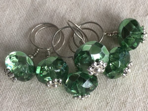 Forest Glass Jewel Knitting stitch markers