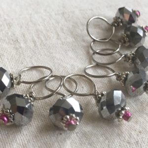 Burning Coal Crystal Knitting stitch markers