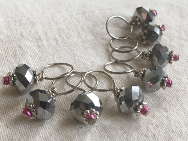 Burning Coal Crystal Knitting stitch markers