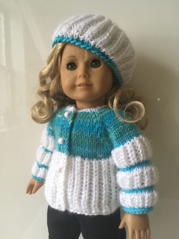 BLUE LAGOON Ribbed jacket & hat (063)